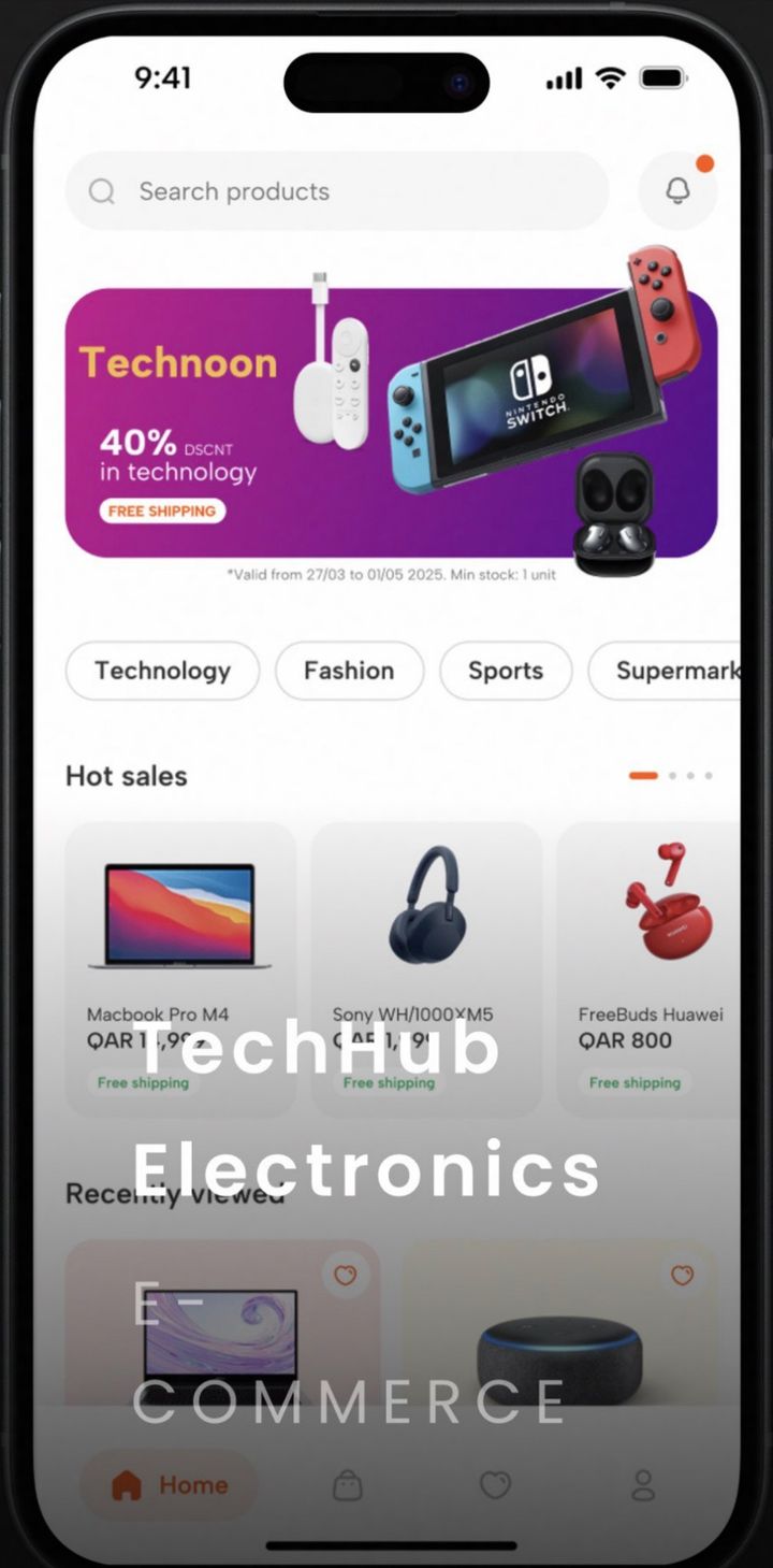 TechHub Electronics, E-commerce app
